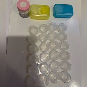 Empty Contact Cases and Travel Case
